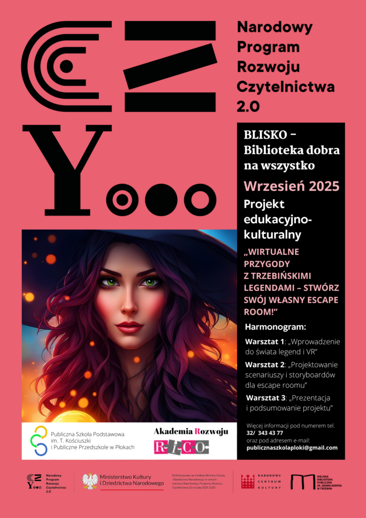 „WIRTUALNE PRZYGODY Z TRZEBIŃSKIMI LEGENDAMI – STWÓRZ SWÓJ WŁASNY ESCAPE ROOM!”