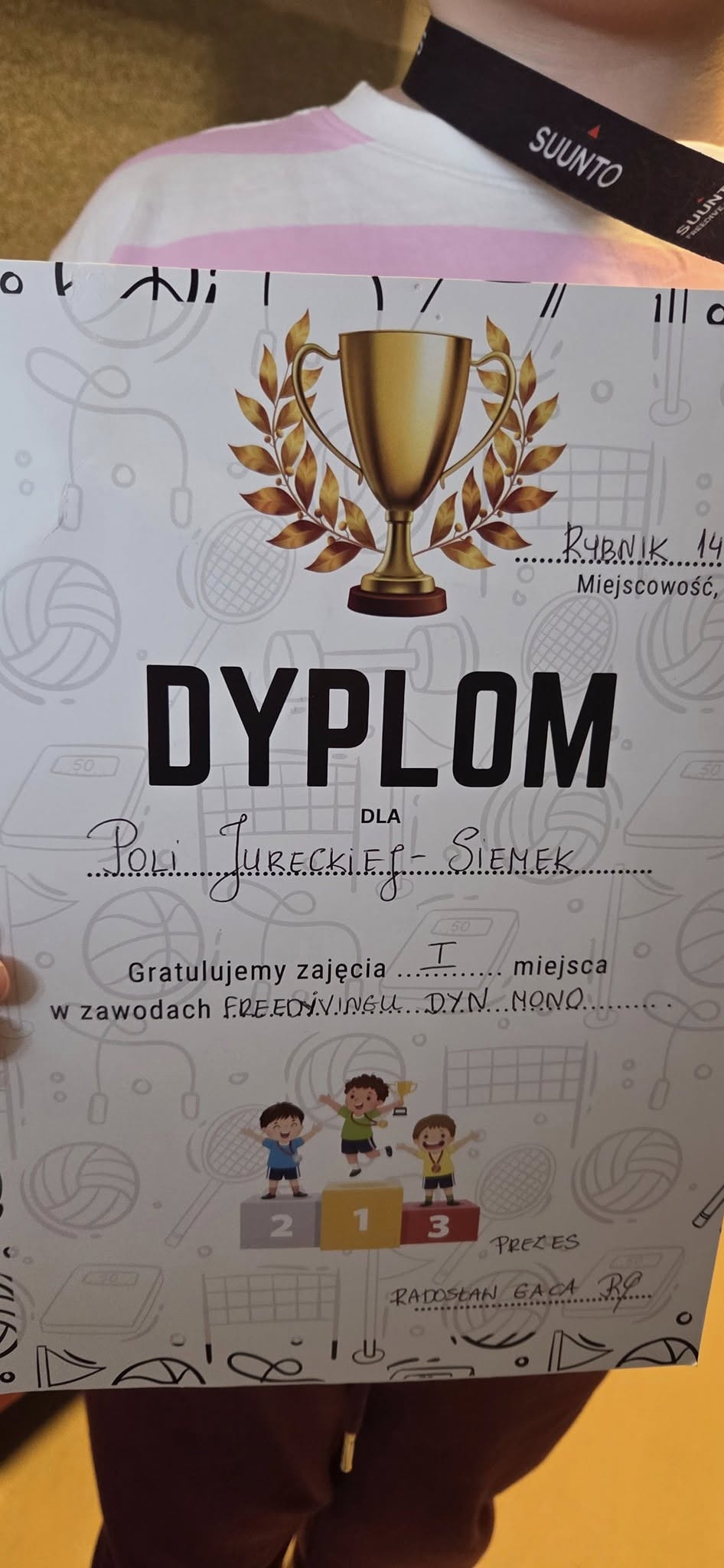 I miejsce w zawodach Freedivingu w Rybniku!!!
